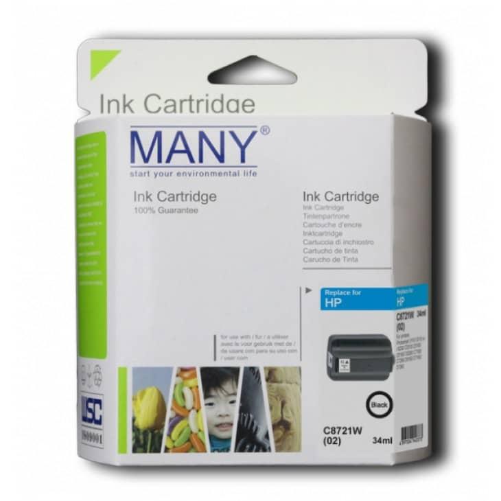 02(C8721WA) Remanufactured Black Ink