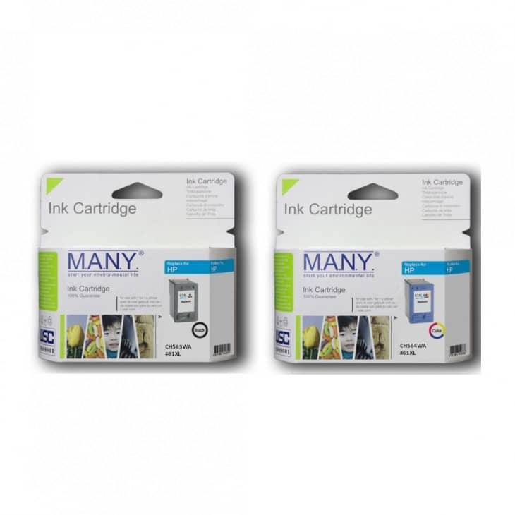 (Ink Set) 61XL Remanufactured high yield Ink Cartridge (Black+Color)
