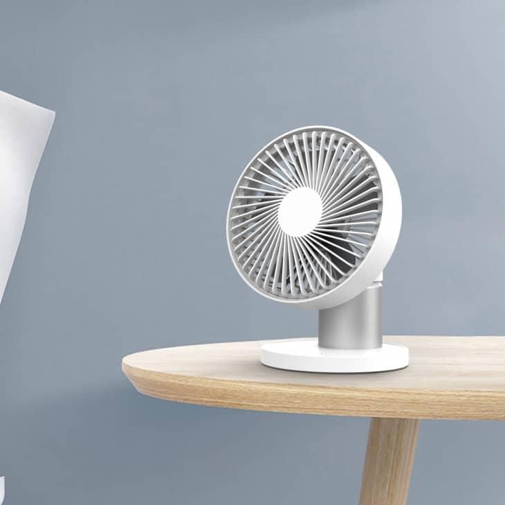 HongPAI 3-Speed Portable USB Rechargeable Table Fan 