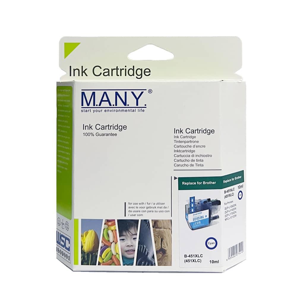 LC451XL Remanufactured Cyan Ink Cartridge(High Yield)
