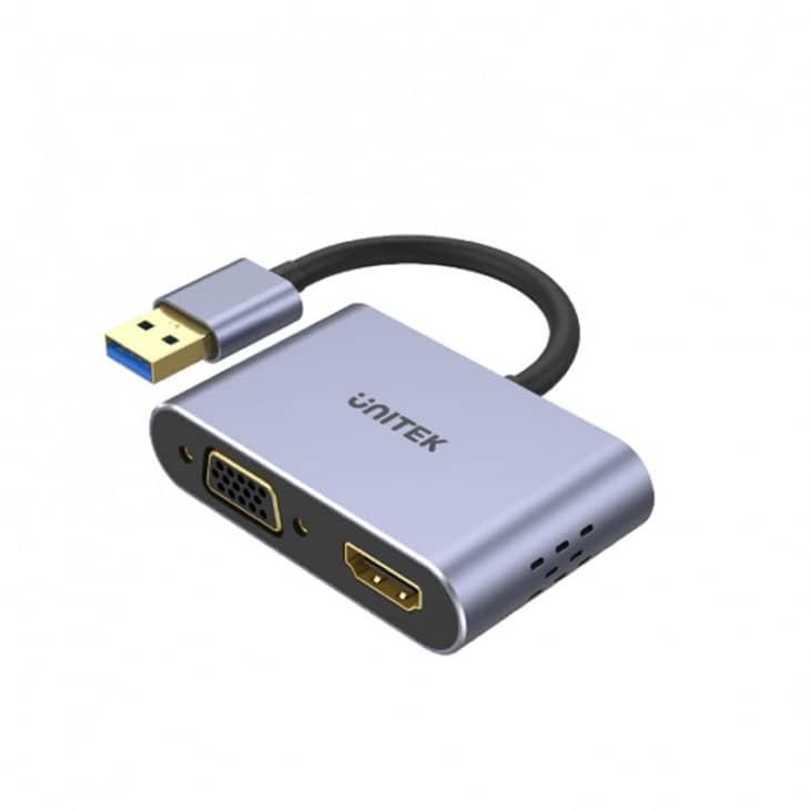 Unitek V1304A USB 3.0 轉 HDMI 及 VGA 轉接器