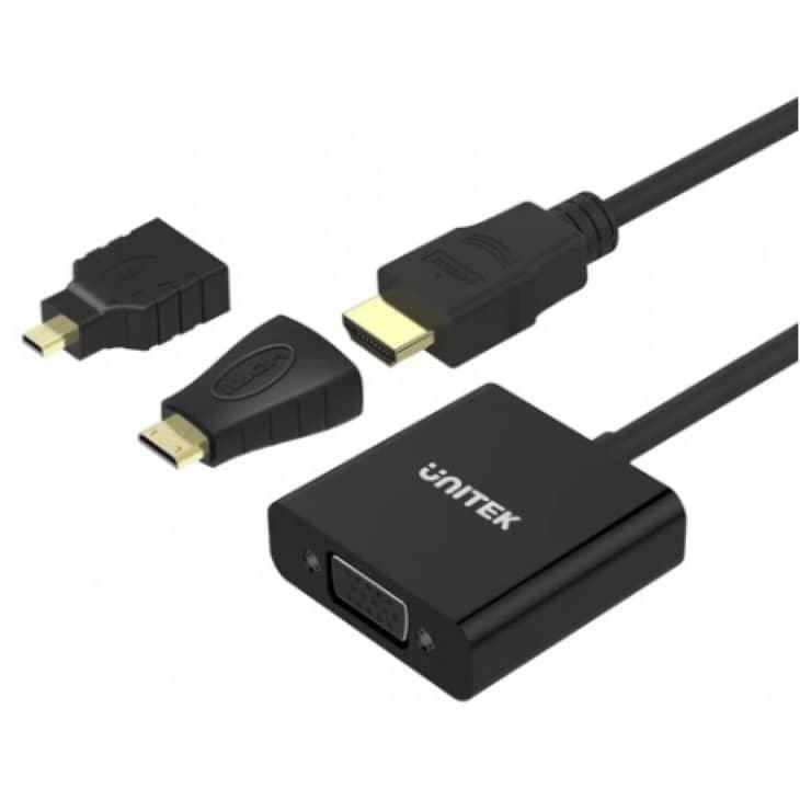 Unitek Y-6355 HDMI 轉 VGA轉換器 (+Micro / Mini HDMI 轉接頭)