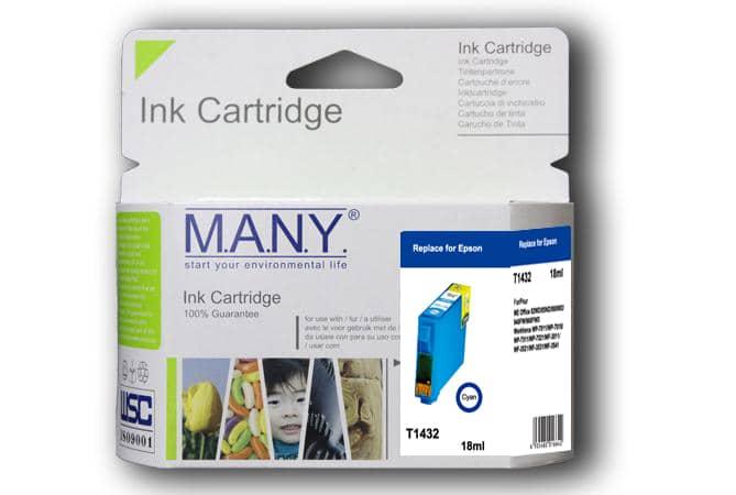 T1432 Remanufactured Cyan Ink
